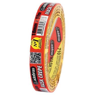 Imagem de Fita Crepe Fina Para Pintura Adelbras 710 Mask 18Mm X 50M