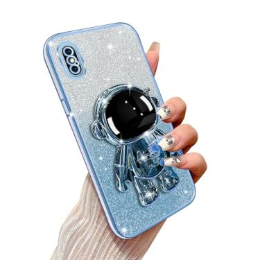 Imagem de Annyojo Capa de telefone para Apple iPhone X/XS iPhone 6s, para mulheres, meninas, macias, fofas, luxuosas, revestidas, gradientes, glitter, capa traseira transparente à prova de choque para iPhone X
