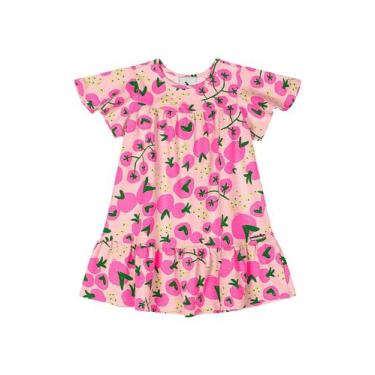 Imagem de Vestido Tomates para Bebê Menina Quimby, Rosa, 1