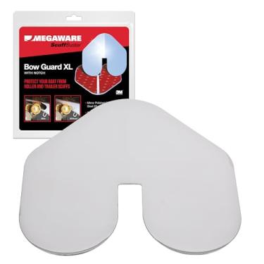 Imagem de MEGAWARE KEELGUARD Protetor de arco ScuffBuster XL com entalhe, 22,8 cm x 22,2 cm, adesivo 3M, aço inoxidável 316, 80638