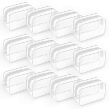 Imagem de Bolsa de higiene TISRATOK Transparent Cosmetic Travel 12 unidades
