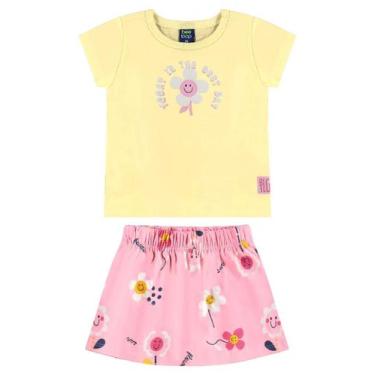 Imagem de Conjunto com Blusa e Short-Saia Bee Loop, Amarelo, 8