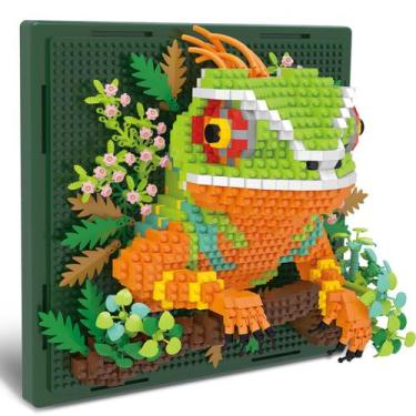 Imagem de Conjunto de blocos de construção BSE-Sparklion Chameleon Animal, arte 