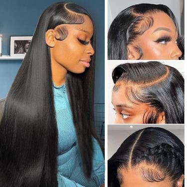 Imagem de Peruca frontal de renda Iris Queen 220 Density Straight Human Hair