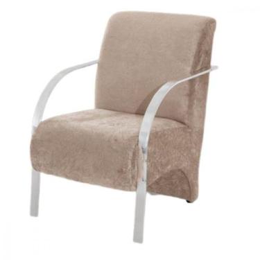 Imagem de Poltrona Com Braço De Alumínio Veludo Choco Mamflex Choco