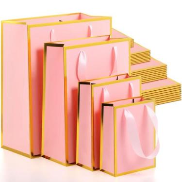 Imagem de Sacos de presente de Natal Perkoop Kraft Paper, pacote 40, 4 tamanhos,