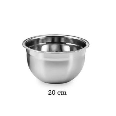 Imagem de Tigela De Inox Bowl 20cm Multiuso Profissional Aço Inoxidável Utensíli