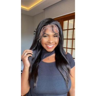 Imagem de Peruca Lace Front Cabelo Humano 239 Aline - 55 cm - Liso Ondulada - Ci
