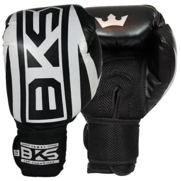 Imagem de Luva De Boxe Treino Muay Thai Kickboxing Bks Boxing, Branco, 14oz 