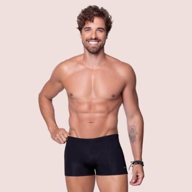 Imagem de Sunga Selene Boxer Verão Box Masculina Com Cordão Interno, Preto, GG