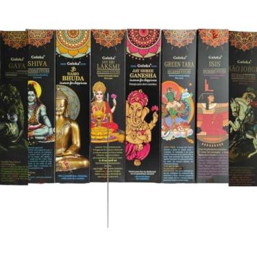 Imagem de Incensos Dos Deuses Goloka - Kit Com 8 Aromas Massala
