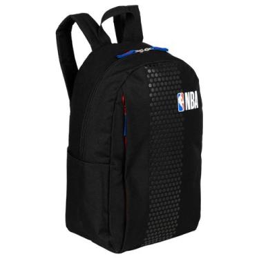 Imagem de Mochila Escolar Infantil Juvenil Grande Nba Oficial Sestini Preta