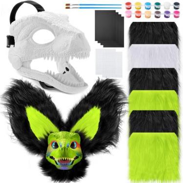 Imagem de Kit de máscara de dinossauro de dinossauro de plástico rígido Seenelli