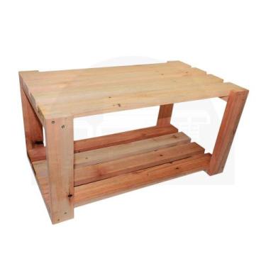 Imagem de Sapateira de Madeira Maciça Envernizada para até 6 Calçados - PALLET S