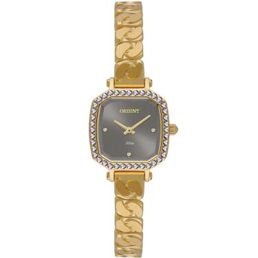 Imagem de Relógio Orient Feminino Ref: Lgss0062 G1kx Retangular Dourado