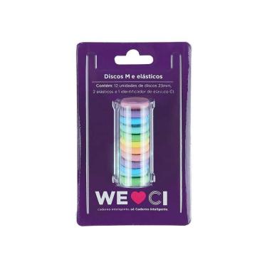Imagem de DISCOS E ELASTICO M 23MM COLORIDO CADERNO INTELIGENTE