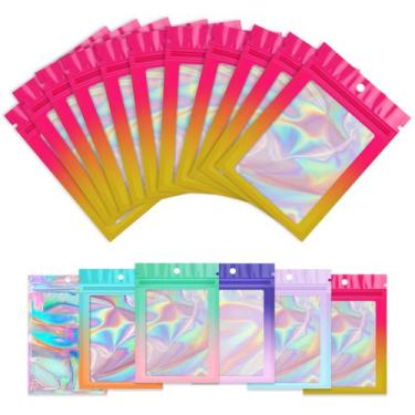 Imagem de Pacote de 100 bolsas seláveis holográficas Funfery Gradient