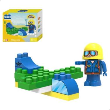 Imagem de Blocos de Montar Piloto e Avião City Friends 17 Peças Blocz