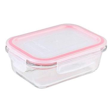 Imagem de Pote De Vidro Retangular Hérmetico 370Ml Forno E Micro Ondas