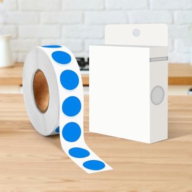 Imagem de Adesivo redondo de 1/2 polegada com código de cores, 1000 adesivos de rolo de pontos, etiquetas de círculo azul para escritório e casa