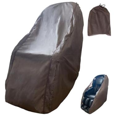 Imagem de Capa para cadeira de massagem, tecido Oxford, protetor de cadeira de massagem, à prova de poeira, capa reclinável à prova d'água, protetor de sofá com bolsa de armazenamento para pátio doméstico (café