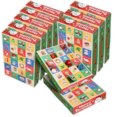 Imagem de Cabilock Caixas De Calendário De Advento De Contagem Regressiva De Natal 10 Peças 24Gird Calendários De Advento Vazios Para Preencher Caixas De Papel Faça Você Mesmo Surpresas Para Embalagem De Feriad