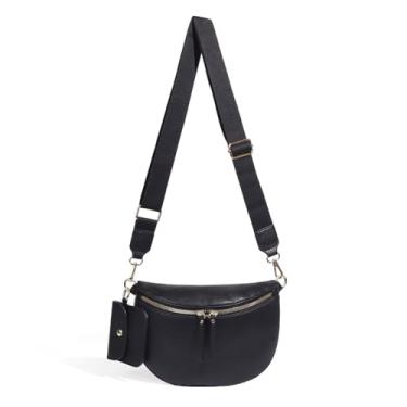 Imagem de Bolsa transversal quadriculada para mulheres, bolsa xadrez, cruzada, pochete quadriculada, B04-preto