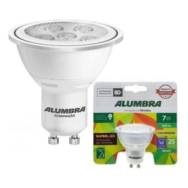 Imagem de Lâmpada Dicroica Led Mr16 7W Gu10 Branco Frio Marca Alumbra, 110V/220V