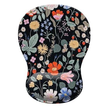 Imagem de Mouse pad de gel com descanso de pulso, mouse ergonômico côncavo com base de poliuretano antiderrapante e superfície lisa tapete de acessórios de mesa confortáveis para escritório, jogos em casa e