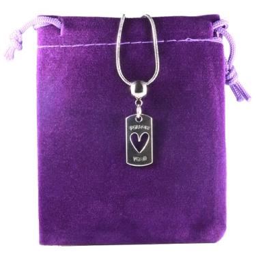 Imagem de Dave The Bunny Colar Follow Your Heart – um colar inspirador elegante de aço inoxidável, corrente de cobra, colar de melhor amigo com pingente de liga, colar de amizade perfeito, colar de coração para