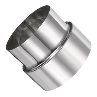 Imagem de PATIKIL Conector redutor de adaptador de exaustão de 9,9 cm ID para 8,9 cm OD, acoplador de duto redondo de tubo de fogão de aço inoxidável universal para aquecedores de água, fogões de madeira