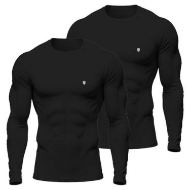 Imagem de Kit 2 Camisa Térmica Masculina UV Segunda Pele Protação Solar 50+ Mang