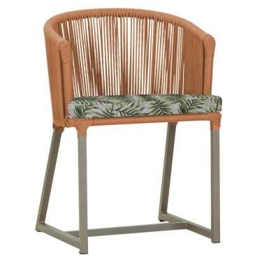 Imagem de Cadeira De Jantar Noronha Alumínio Fendi E5 Trama Original Terra Cota