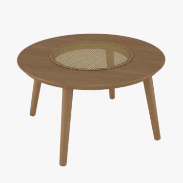 Imagem de Mesa De Centro Redonda Menor Tulipe Natural