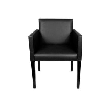 Imagem de Poltrona Nina Executiva Em Tecido Sintético Para Escritório Sala E Recepção - Preto - Cor: Preto