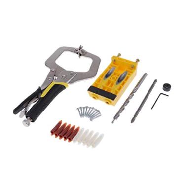 Imagem de barenx Conjunto de gabarito de cavilha de madeira, posição de perfuração, faça você mesmo, carpintaria