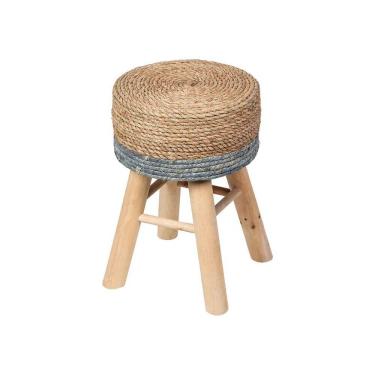 Imagem de Puff Phi Base Madeira Fibra Seagrass - Natural