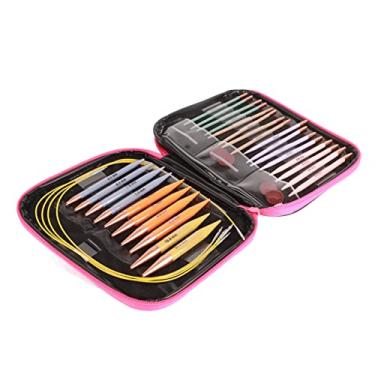 Imagem de POENVFPO Conjunto de Ganchos de crochê, 13 Pares de Fios de Alumínio de Cor Lisa Kit de Ganchos de crochê para DIY, Agulhas de tricô Multiuso Com Bolsa de Armazenamento, Perfeito para Meias, Suéteres e Chapéus