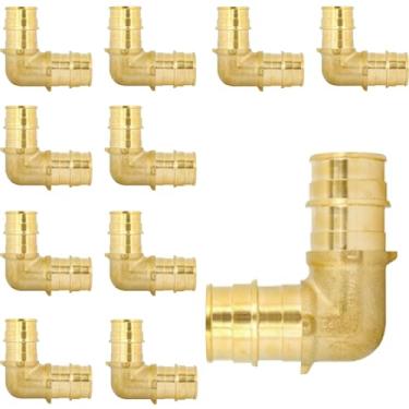 Imagem de Conexões de cotovelo de expansão PEX-A de 3/10.2 cm, conector de cotovelo de latão ASTM F1960 de 90 graus, latão sem chumbo PEX-A para água potável, encanamento quente e frio, aquecimento radiante