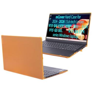 Imagem de mCover A capa é compatível apenas com notebook Windows Lenovo V15 G4/G5/G6 Series 2024-2026 de 15,6 polegadas (com dobradiça de 180°, não serve para nenhum outro modelo Lenovo) - laranja