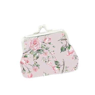 Imagem de Bolsa feminina pequena para moedas com fivela floral fofa, porta-moedas, vintage, beijo, cadeado, carteira de flores a granel 1, 7, tamanho �nico