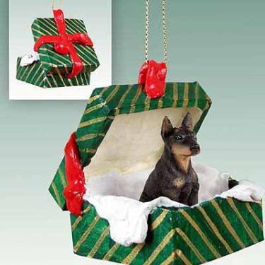 Imagem de Caixa de presente Doberman Pinscher Enfeite de Natal - DELEVISÃO!