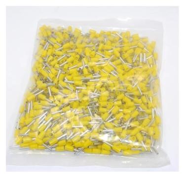 Imagem de 1000 peças E0508 E7508 E1008 E1508 E2508 E4009 Terminal de terminais terminais terminais terminador de crimpagem elétrica (Yollow, E1508)