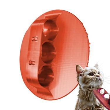 Imagem de Esfregador de cães para banho – Escova de xampu para cães – Pente massageador com impressão 3D, ferramenta de espuma portátil para derramamento, desembaraçamento, secagem, massagem em casa, viagens ao