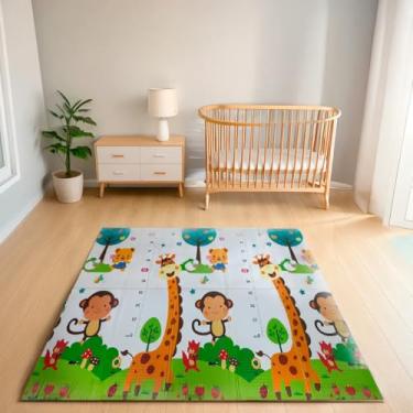 Imagem de Tapete Infantil Dobrável Emborrachado Bebê Dupla Face Unisex 8mm 150x200