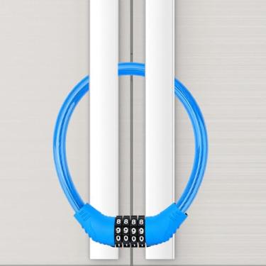 Imagem de KAKUPPA Trava de geladeira, combinação de 4 dígitos, peça de geladeira de alta segurança para geladeiras de porta francesa, fácil de instalar e usar, compatível com a maioria dos eletrodomésticos de