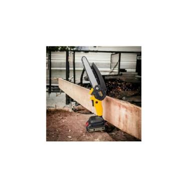 Imagem de Mini Motosserra Elétrica Portátil, 21V 2.0Ah, Serra de Poda com Bateria Recarregável, Bivolt, 36cm x 7,5cm, para Jardinagem e Serviços Rurais