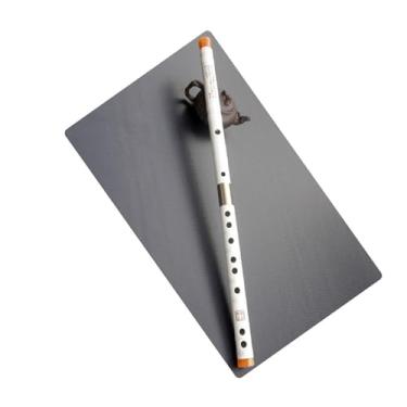 Imagem de Flauta de bambu vintage tom C flauta profissional instrumento amargo duplo inserção cobre branco