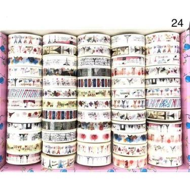 Imagem de Kit 5 Fita Decorativa Colorida Para Decoração Caderno/agenda - oem