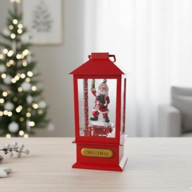 Imagem de Lanterna Som E Movimento Decoração Natalina Papai Noel 19cm